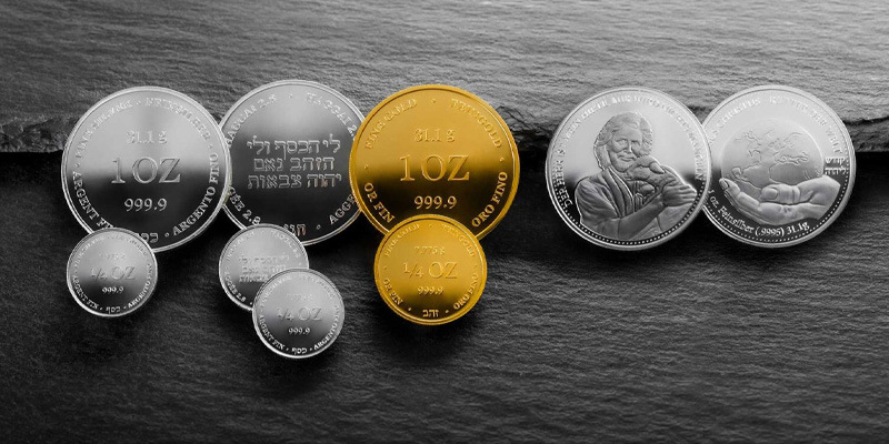 Silber- und Goldmedaillen